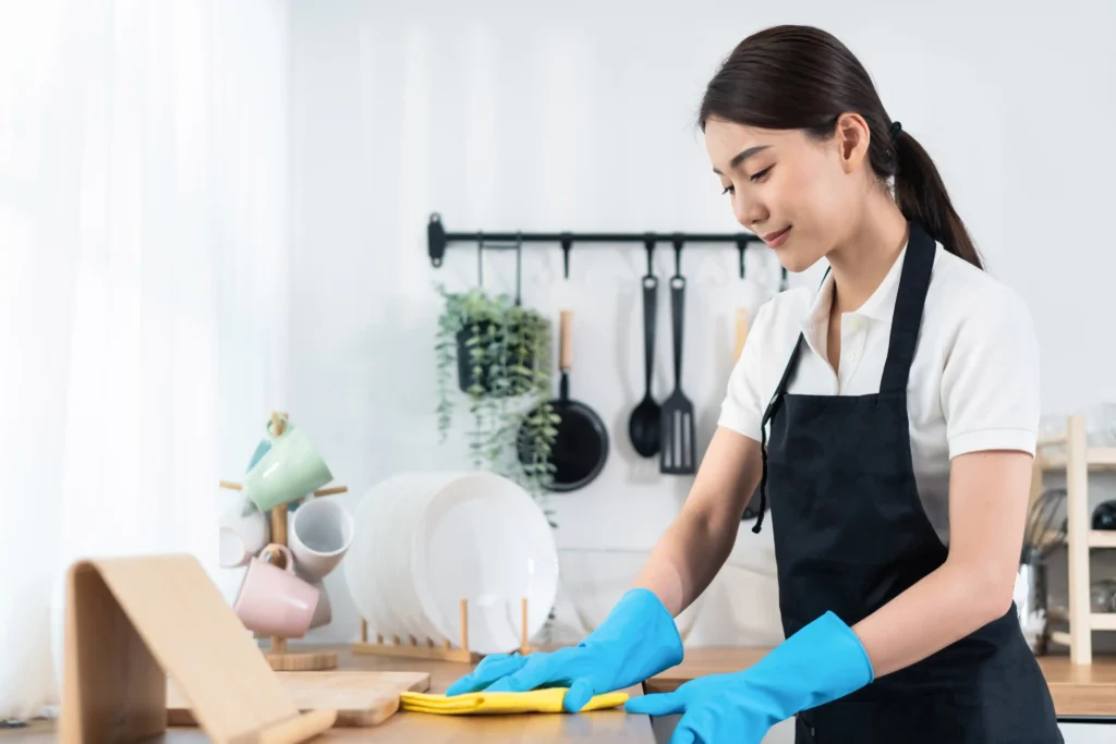 cleaning of kitchen